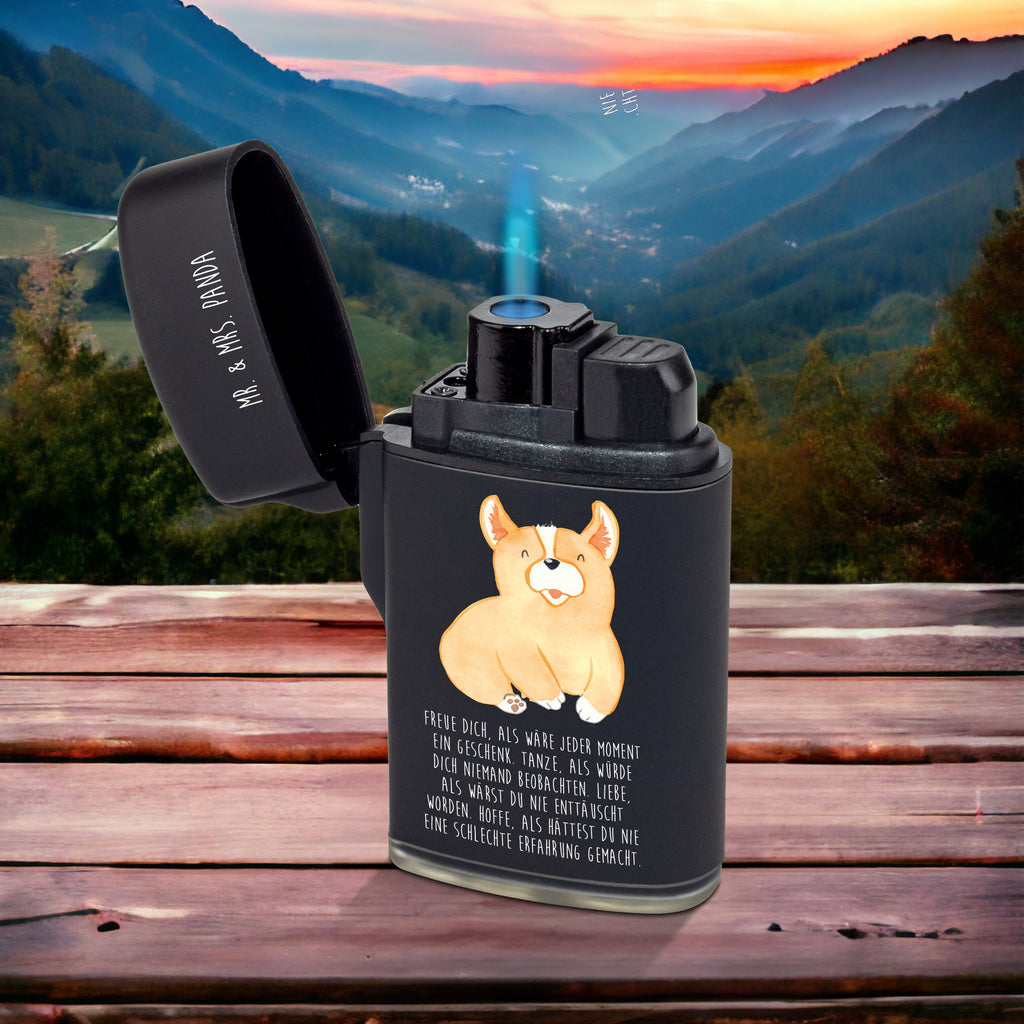 Feuerzeug Corgie Hund, Hundemotiv, Haustier, Hunderasse, Tierliebhaber, Hundebesitzer, Sprüche, Corgie, Welsh Corgie Pembroke, britisch, Motivation, Spruch, Hundespruch, Lebensfreude