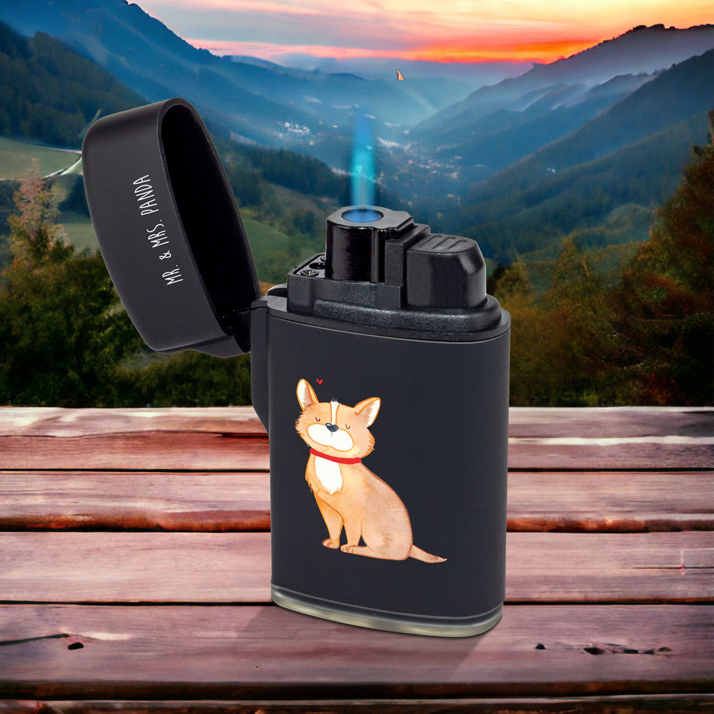 Feuerzeug Hundeglück Hund, Hundemotiv, Haustier, Hunderasse, Tierliebhaber, Hundebesitzer, Sprüche, Corgie, Hundeliebe, Spruch, Hundemama, Liebe
