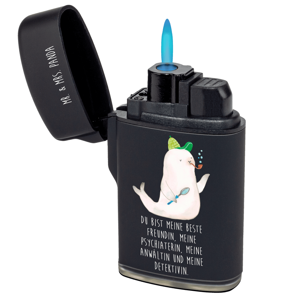 Feuerzeug Robbe Sherlock Tiermotive, Gute Laune, lustige Sprüche, Tiere