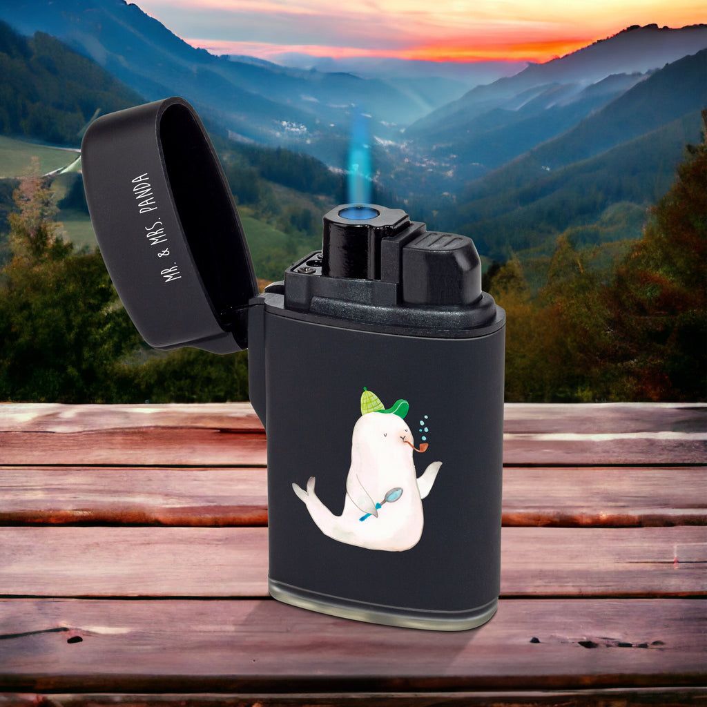 Feuerzeug Robbe Sherlock Tiermotive, Gute Laune, lustige Sprüche, Tiere