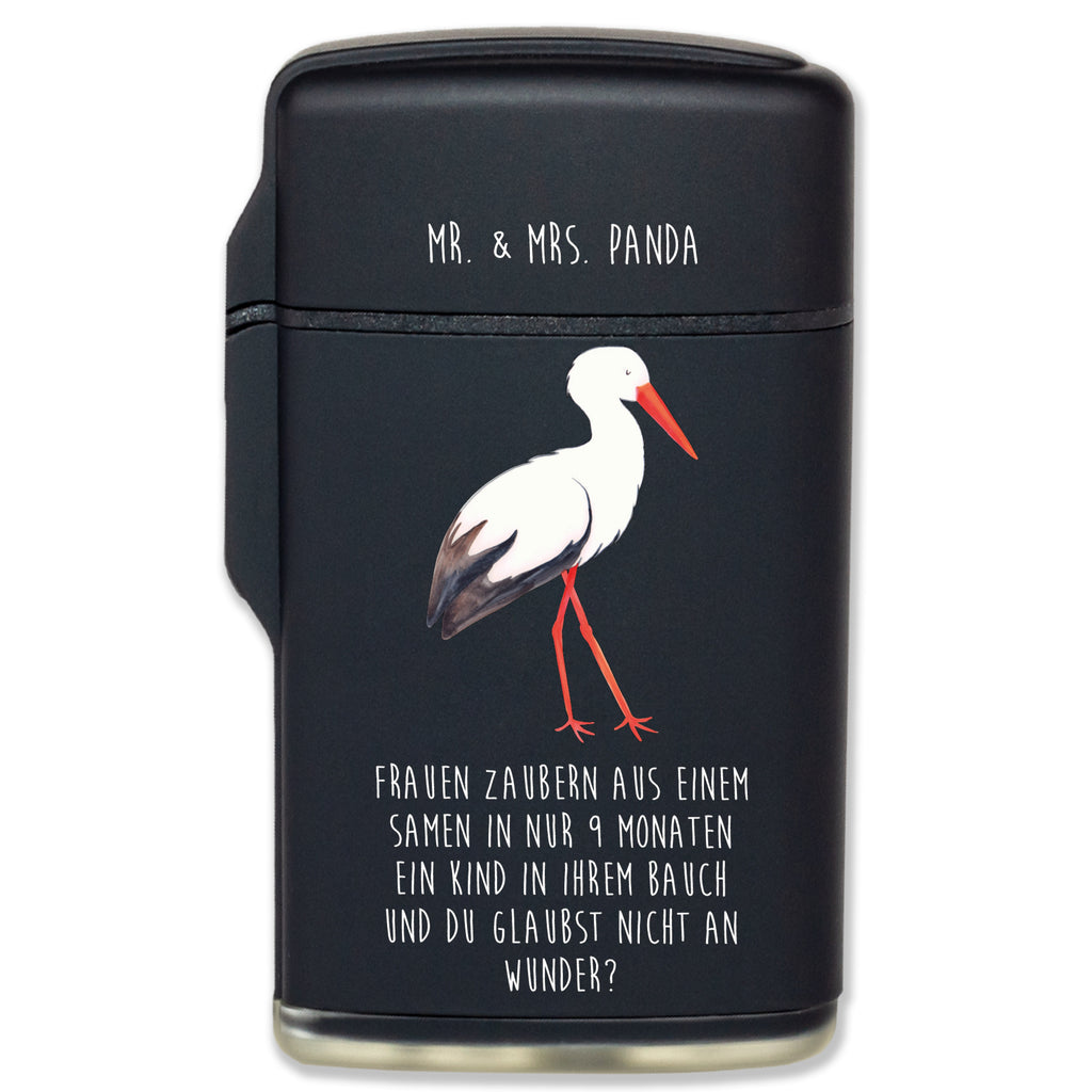 Feuerzeug Storch Tiermotive, Gute Laune, lustige Sprüche, Tiere, Storch, Störche, Schwangerschaft, Geburt, Mutter, Mütter, Mutter werden, Schwanger, Babybauch, Baby