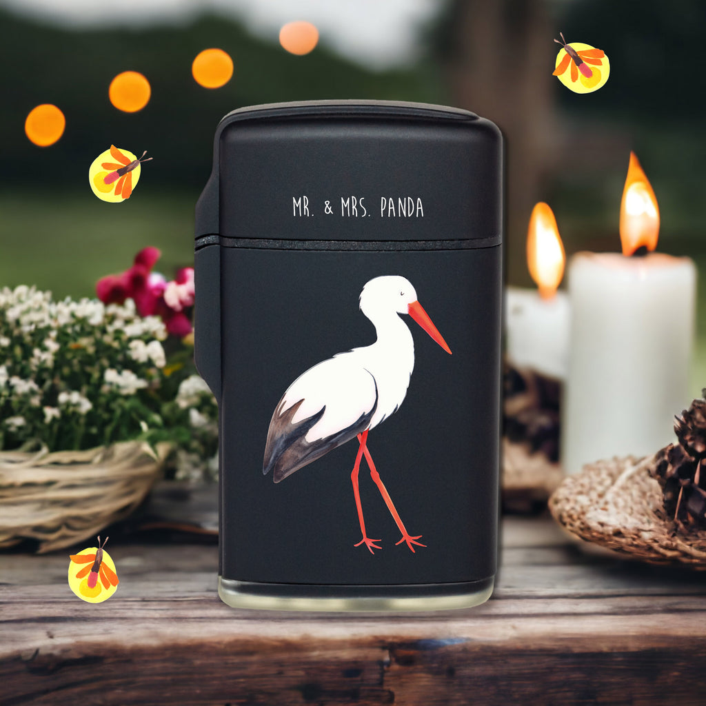 Feuerzeug Storch Tiermotive, Gute Laune, lustige Sprüche, Tiere, Storch, Störche, Schwangerschaft, Geburt, Mutter, Mütter, Mutter werden, Schwanger, Babybauch, Baby