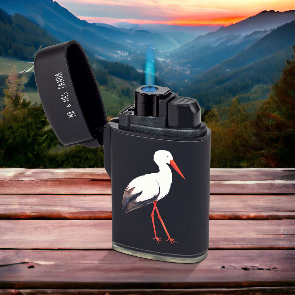 Feuerzeug Storch Tiermotive, Gute Laune, lustige Sprüche, Tiere, Storch, Störche, Schwangerschaft, Geburt, Mutter, Mütter, Mutter werden, Schwanger, Babybauch, Baby