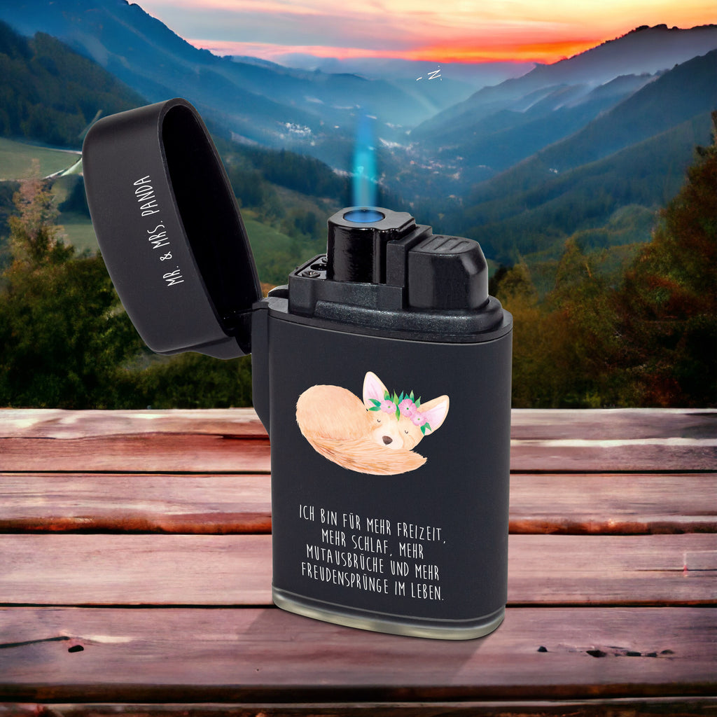 Feuerzeug Wüstenfuchs Blumenkranz Afrika, Wildtiere, Wüste, Wüstenfuchs, Blumen, Blumenkranz, Glücklich