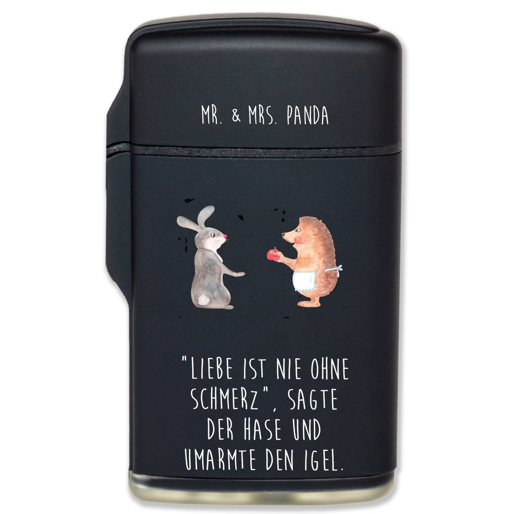 Feuerzeug Liebe ist nie ohne Schmerz Tiermotive, Gute Laune, lustige Sprüche, Tiere, Igel und Hase, Igel, Hase, Liebe Spruch, Liebeskummer Geschenk, Herzschmerz, Trösten, Trennungsschmerz, Spruch romantisch