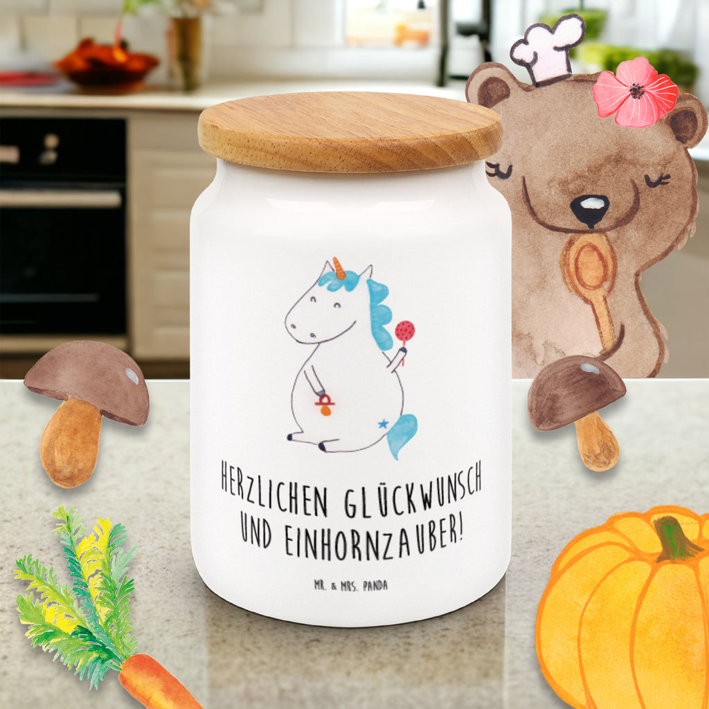 Vorratsdose Einhorn Baby Vorratsdose, Keksdose, Keramikdose, Leckerlidose, Dose, Vorratsbehälter, Aufbewahrungsdose, Einhorn, Einhörner, Einhorn Deko, Pegasus, Unicorn, Mutter, Geburt, Geburtstag, erstes Kind, Baby, Babyglück, Nachwuchs, Eltern, Party, Kind, Schnuller