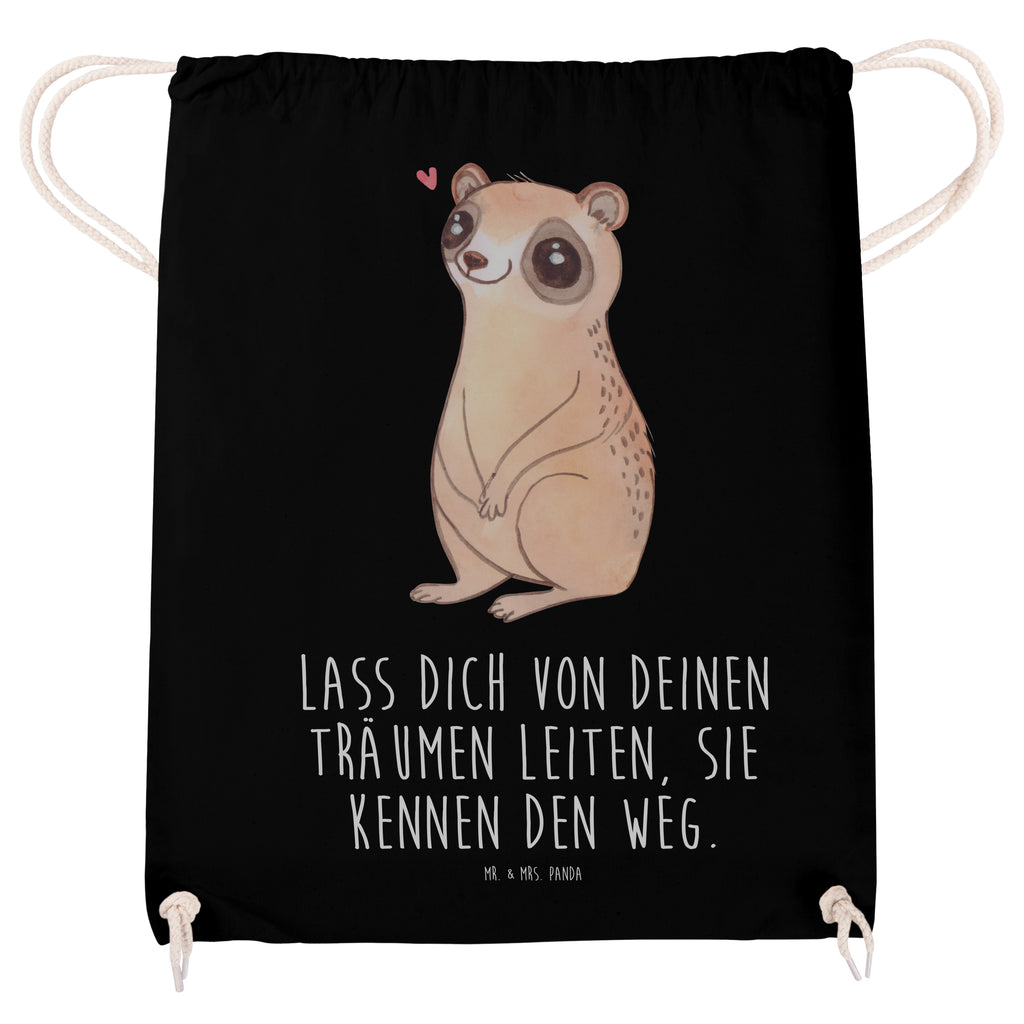 Sportbeutel Plumplori Glücklich Turnbeutel, Beutel, Sporttasche, Tasche, Stoffbeutel, Tiermotive, Gute Laune, lustige Sprüche, Tiere, Plumplori, Niedlich, Glück