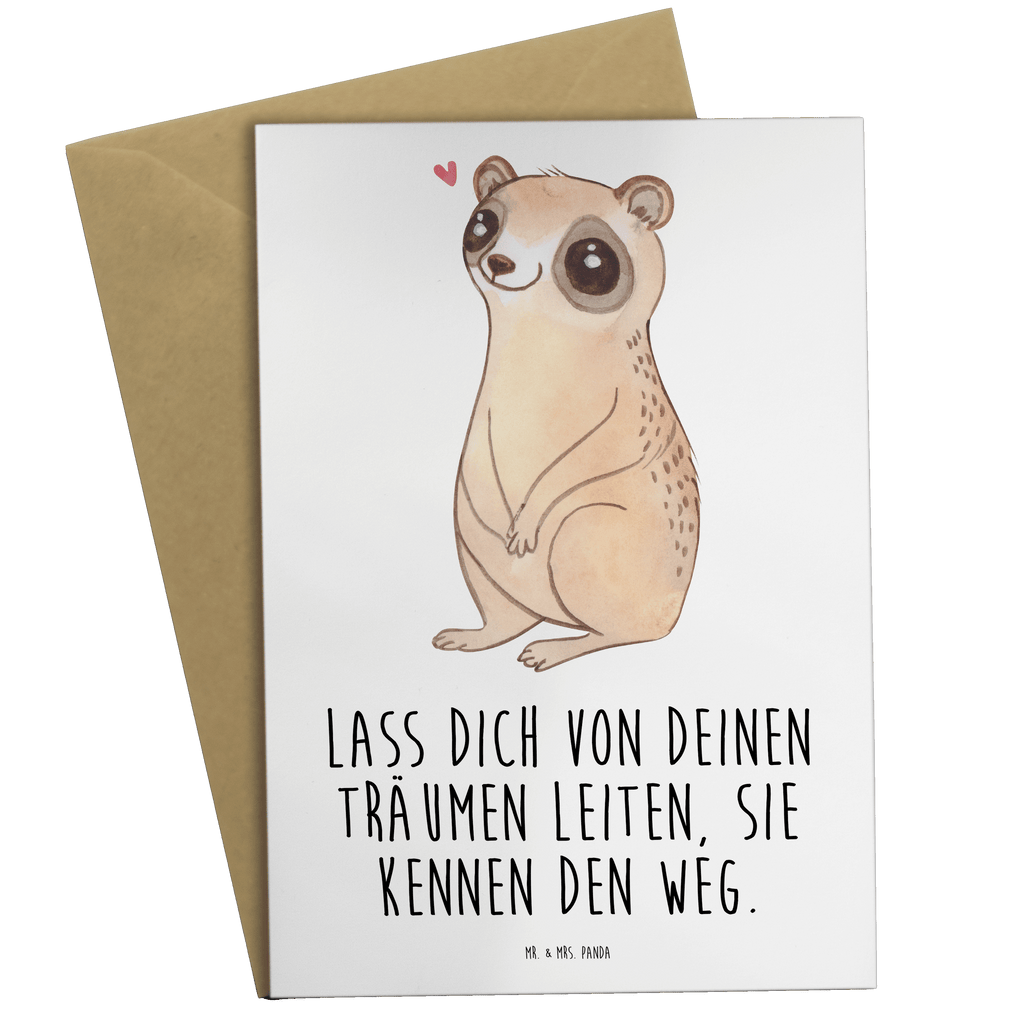 Grußkarte Plumplori Glücklich Klappkarte, Einladungskarte, Glückwunschkarte, Hochzeitskarte, Geburtstagskarte, Karte, Tiermotive, Gute Laune, lustige Sprüche, Tiere, Plumplori, Niedlich, Glück