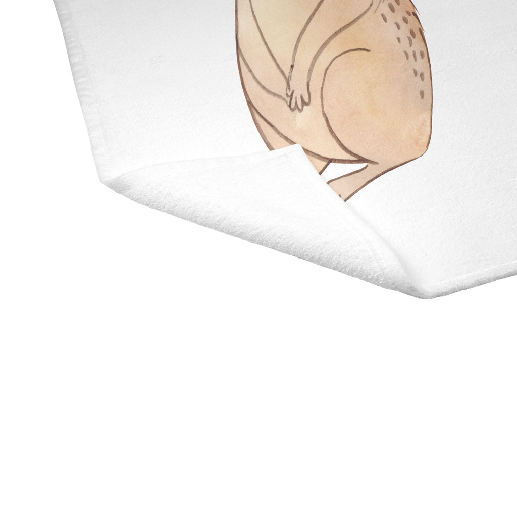 Gäste Handtuch Plumplori Glücklich Gästetuch, Reisehandtuch, Sport Handtuch, Frottier, Kinder Handtuch, Tiermotive, Gute Laune, lustige Sprüche, Tiere, Plumplori, Niedlich, Glück