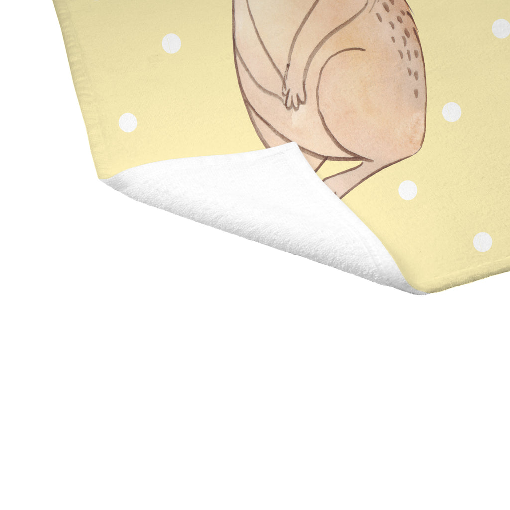 Gäste Handtuch Plumplori Glücklich Gästetuch, Reisehandtuch, Sport Handtuch, Frottier, Kinder Handtuch, Tiermotive, Gute Laune, lustige Sprüche, Tiere, Plumplori, Niedlich, Glück