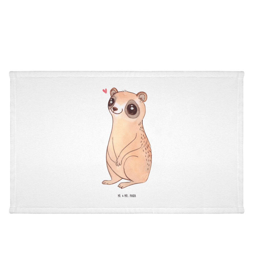 Gäste Handtuch Plumplori Glücklich Gästetuch, Reisehandtuch, Sport Handtuch, Frottier, Kinder Handtuch, Tiermotive, Gute Laune, lustige Sprüche, Tiere, Plumplori, Niedlich, Glück
