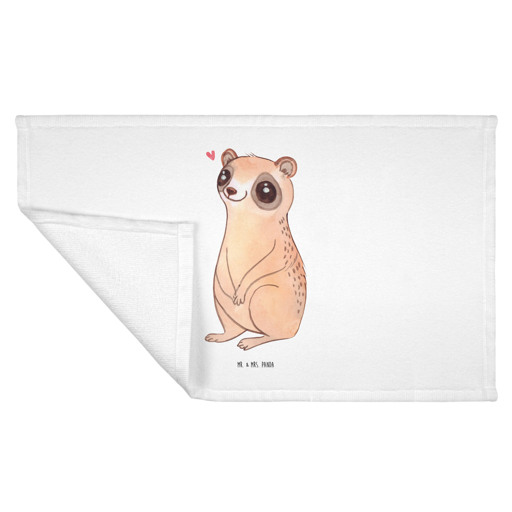 Gäste Handtuch Plumplori Glücklich Gästetuch, Reisehandtuch, Sport Handtuch, Frottier, Kinder Handtuch, Tiermotive, Gute Laune, lustige Sprüche, Tiere, Plumplori, Niedlich, Glück