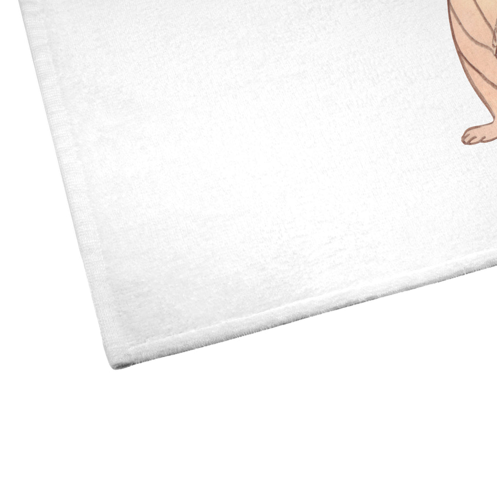 Gäste Handtuch Plumplori Glücklich Gästetuch, Reisehandtuch, Sport Handtuch, Frottier, Kinder Handtuch, Tiermotive, Gute Laune, lustige Sprüche, Tiere, Plumplori, Niedlich, Glück