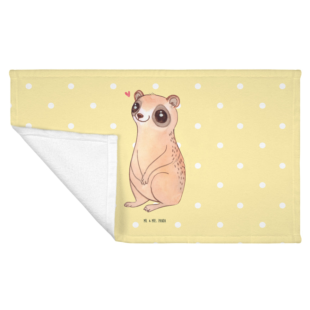 Gäste Handtuch Plumplori Glücklich Gästetuch, Reisehandtuch, Sport Handtuch, Frottier, Kinder Handtuch, Tiermotive, Gute Laune, lustige Sprüche, Tiere, Plumplori, Niedlich, Glück