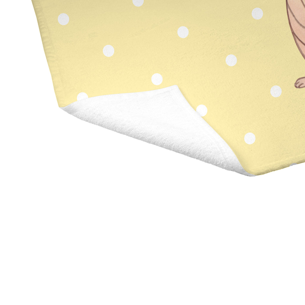 Gäste Handtuch Plumplori Glücklich Gästetuch, Reisehandtuch, Sport Handtuch, Frottier, Kinder Handtuch, Tiermotive, Gute Laune, lustige Sprüche, Tiere, Plumplori, Niedlich, Glück