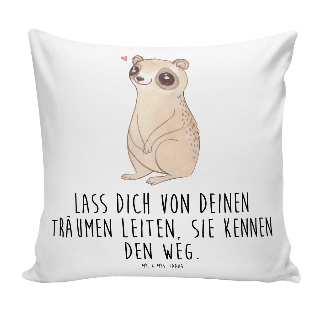 40x40 Kissen Plumplori Glücklich Kissenhülle, Kopfkissen, Sofakissen, Dekokissen, Motivkissen, Tiermotive, Gute Laune, lustige Sprüche, Tiere, Plumplori, Niedlich, Glück