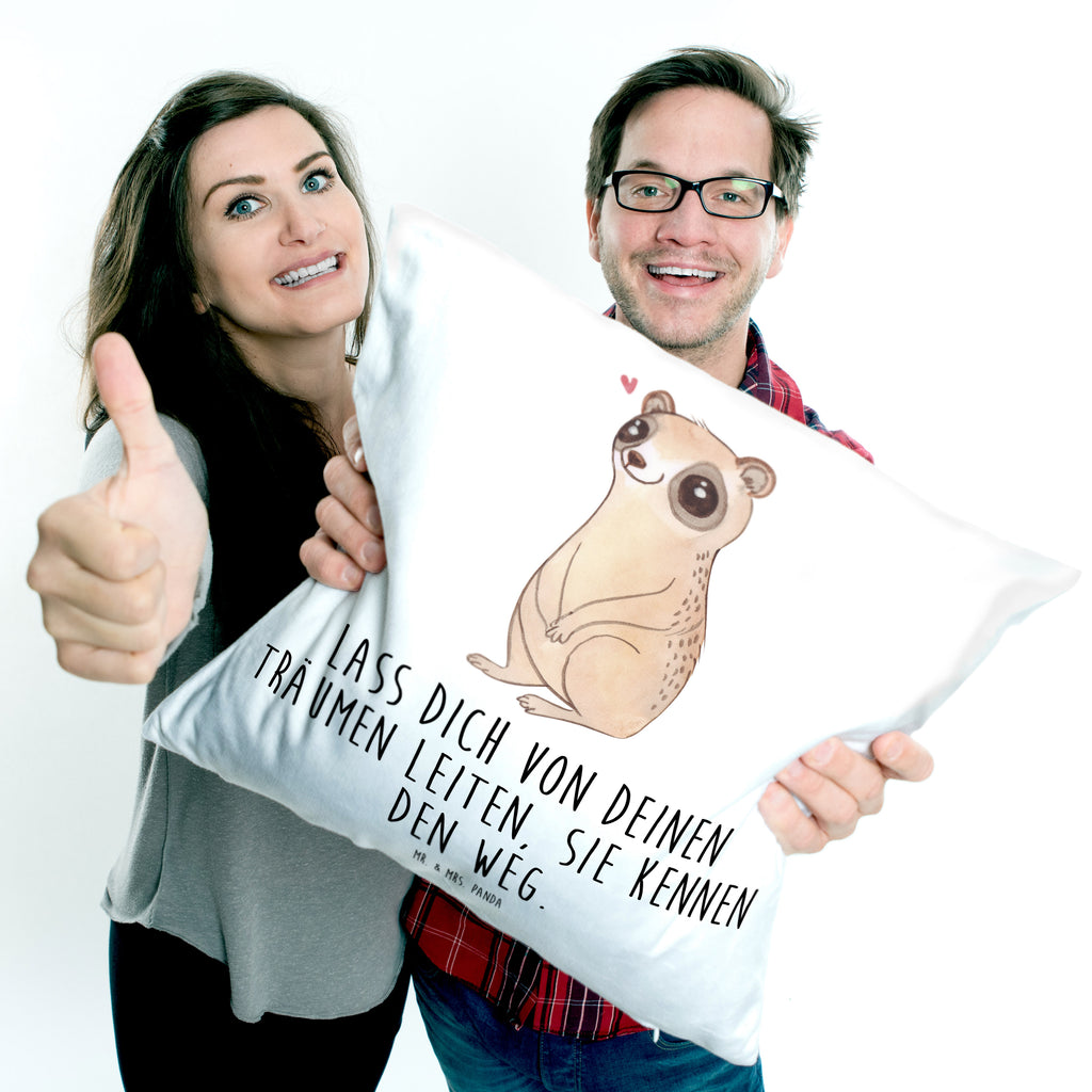 40x40 Kissen Plumplori Glücklich Kissenhülle, Kopfkissen, Sofakissen, Dekokissen, Motivkissen, Tiermotive, Gute Laune, lustige Sprüche, Tiere, Plumplori, Niedlich, Glück