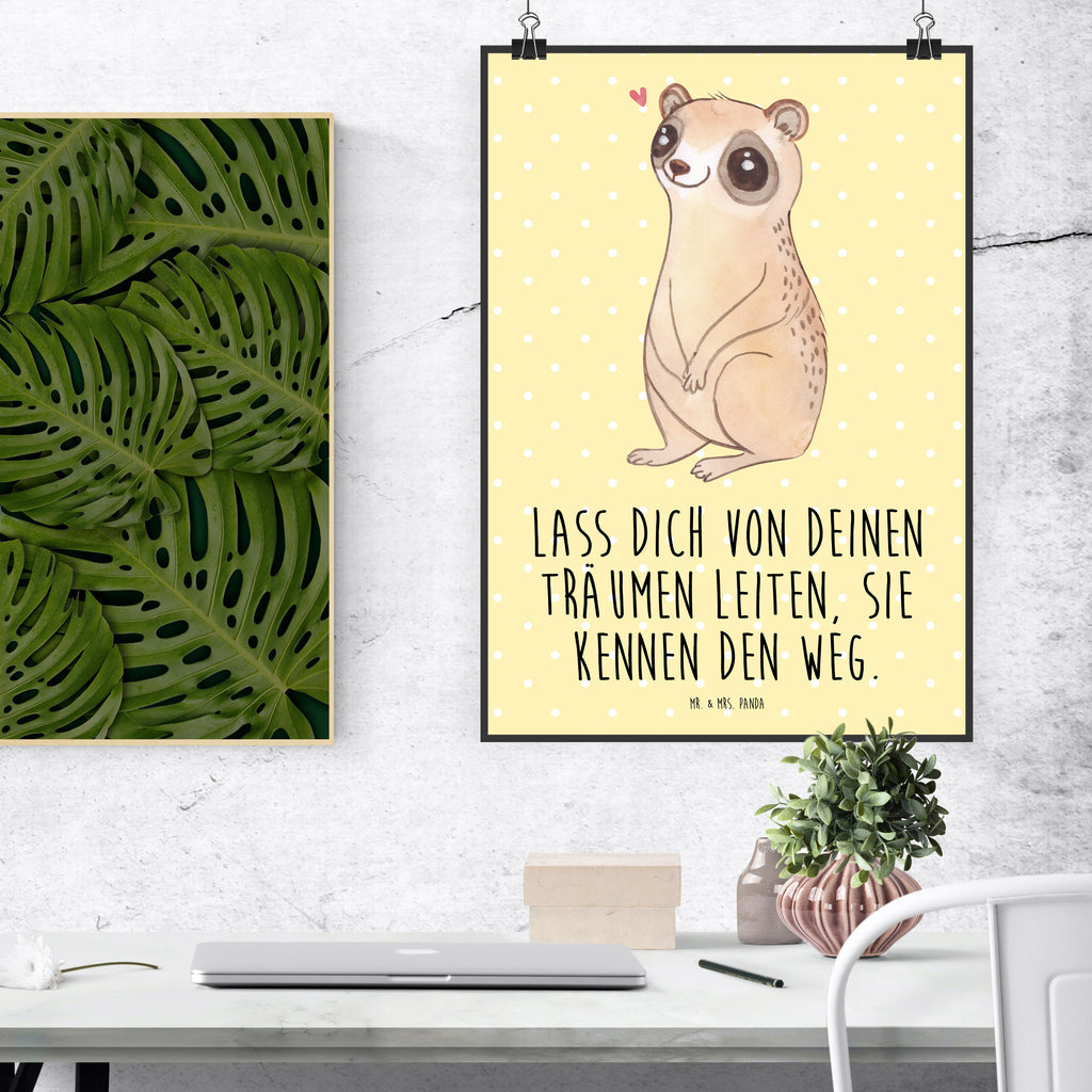 Poster Plumplori Glücklich Poster, Wandposter, Bild, Wanddeko, Küchenposter, Kinderposter, Wanddeko Bild, Raumdekoration, Wanddekoration, Handgemaltes Poster, Mr. & Mrs. Panda Poster, Designposter, Kunstdruck, Posterdruck, Tiermotive, Gute Laune, lustige Sprüche, Tiere, Plumplori, Niedlich, Glück