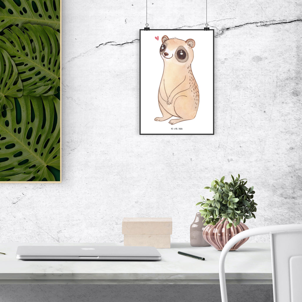 Poster Plumplori Glücklich Poster, Wandposter, Bild, Wanddeko, Küchenposter, Kinderposter, Wanddeko Bild, Raumdekoration, Wanddekoration, Handgemaltes Poster, Mr. & Mrs. Panda Poster, Designposter, Kunstdruck, Posterdruck, Tiermotive, Gute Laune, lustige Sprüche, Tiere, Plumplori, Niedlich, Glück