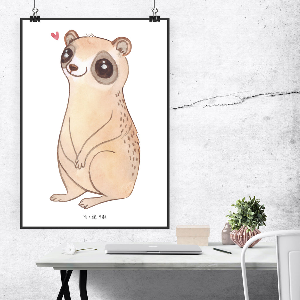 Poster Plumplori Glücklich Poster, Wandposter, Bild, Wanddeko, Küchenposter, Kinderposter, Wanddeko Bild, Raumdekoration, Wanddekoration, Handgemaltes Poster, Mr. & Mrs. Panda Poster, Designposter, Kunstdruck, Posterdruck, Tiermotive, Gute Laune, lustige Sprüche, Tiere, Plumplori, Niedlich, Glück