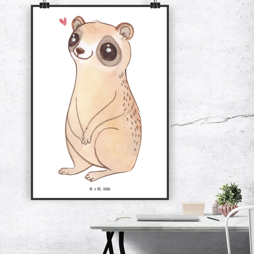 Poster Plumplori Glücklich Poster, Wandposter, Bild, Wanddeko, Küchenposter, Kinderposter, Wanddeko Bild, Raumdekoration, Wanddekoration, Handgemaltes Poster, Mr. & Mrs. Panda Poster, Designposter, Kunstdruck, Posterdruck, Tiermotive, Gute Laune, lustige Sprüche, Tiere, Plumplori, Niedlich, Glück