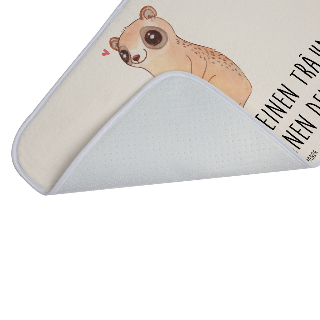 Badvorleger Plumplori Glücklich Badematte, Badteppich, Duschvorleger, Badezimmerteppich, Badezimmermatte, Badvorleger, Duschmatte, Duschteppich, Tiermotive, Gute Laune, lustige Sprüche, Tiere, Plumplori, Niedlich, Glück