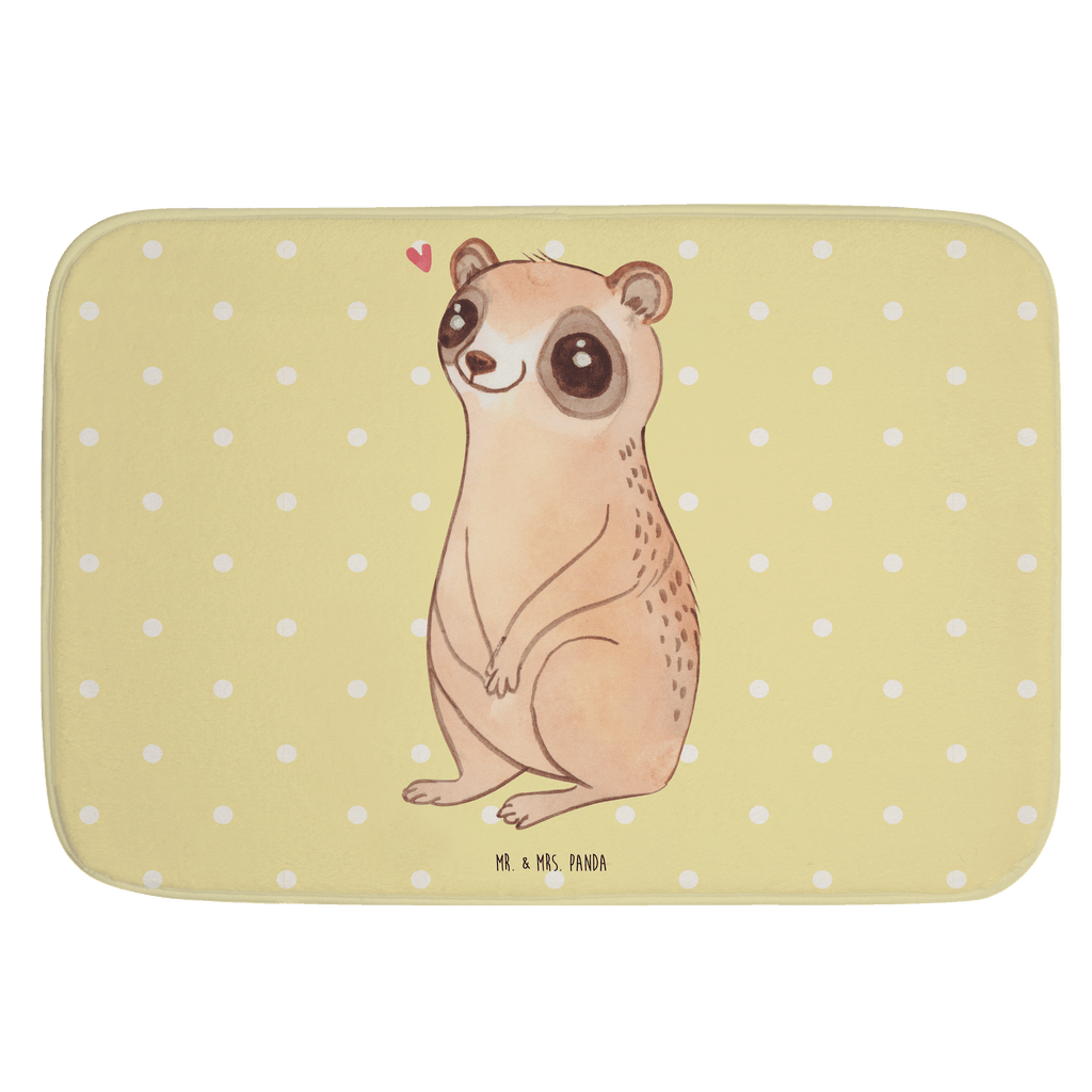 Badvorleger Plumplori Glücklich Badematte, Badteppich, Duschvorleger, Badezimmerteppich, Badezimmermatte, Badvorleger, Duschmatte, Duschteppich, Tiermotive, Gute Laune, lustige Sprüche, Tiere, Plumplori, Niedlich, Glück