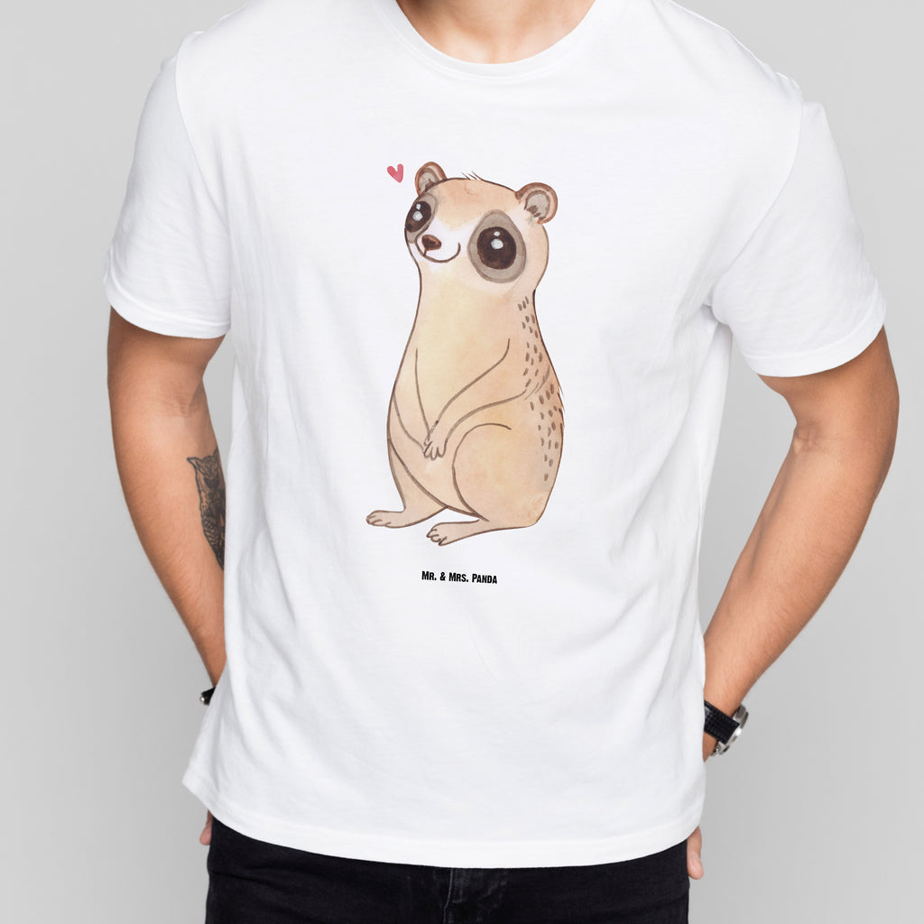 Größe L T-Shirt Plumplori Glücklich T-Shirt, Shirt, Tshirt, Lustiges T-Shirt, T-Shirt mit Spruch, Party, Junggesellenabschied, Jubiläum, Geburstag, Herrn, Damen, Männer, Frauen, Schlafshirt, Nachthemd, Sprüche, Tiermotive, Gute Laune, lustige Sprüche, Tiere, Plumplori, Niedlich, Glück