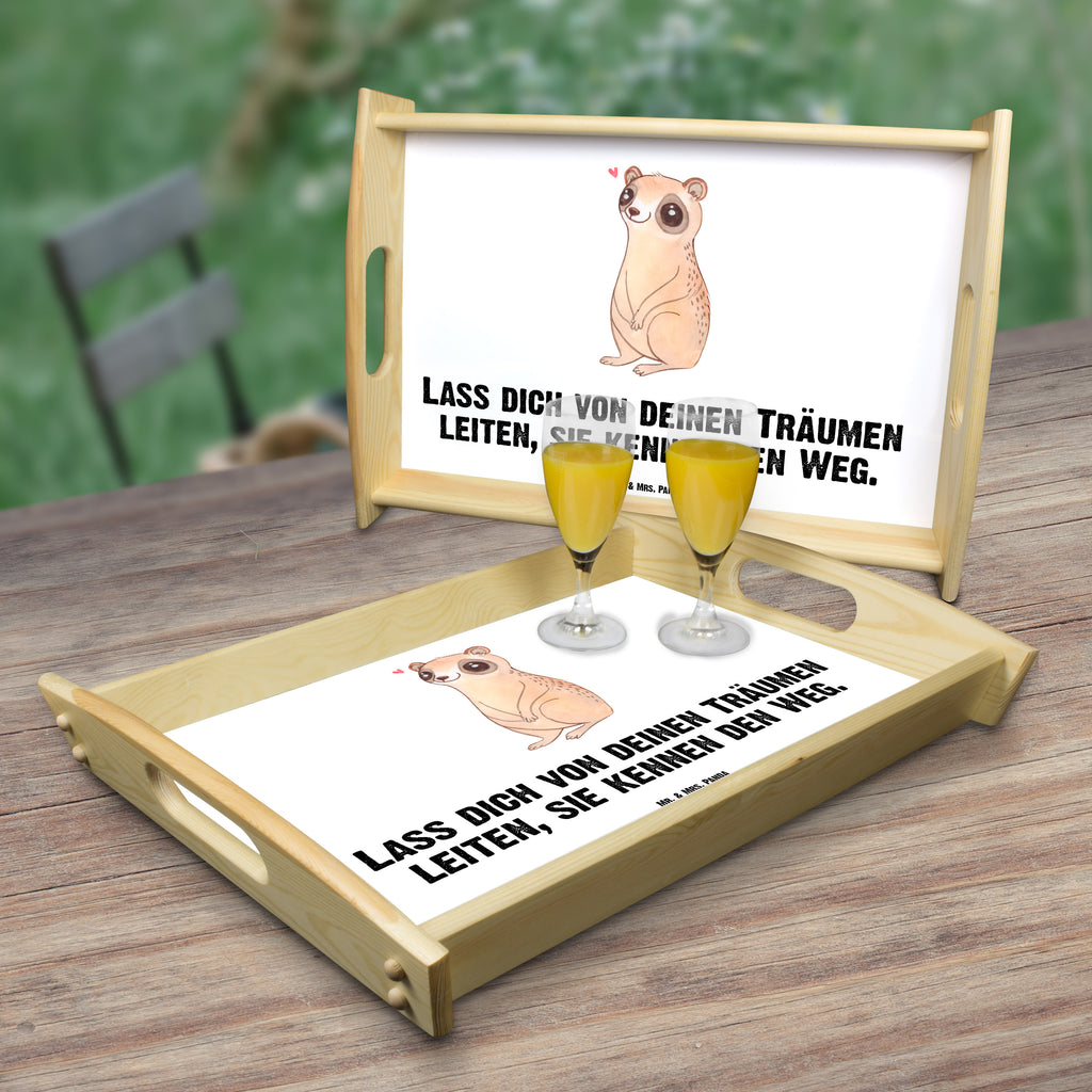 Serviertablett Plumplori Glücklich Tablett, Holztablett, Küchentablett, Dekotablett, Frühstückstablett, Tiermotive, Gute Laune, lustige Sprüche, Tiere, Plumplori, Niedlich, Glück