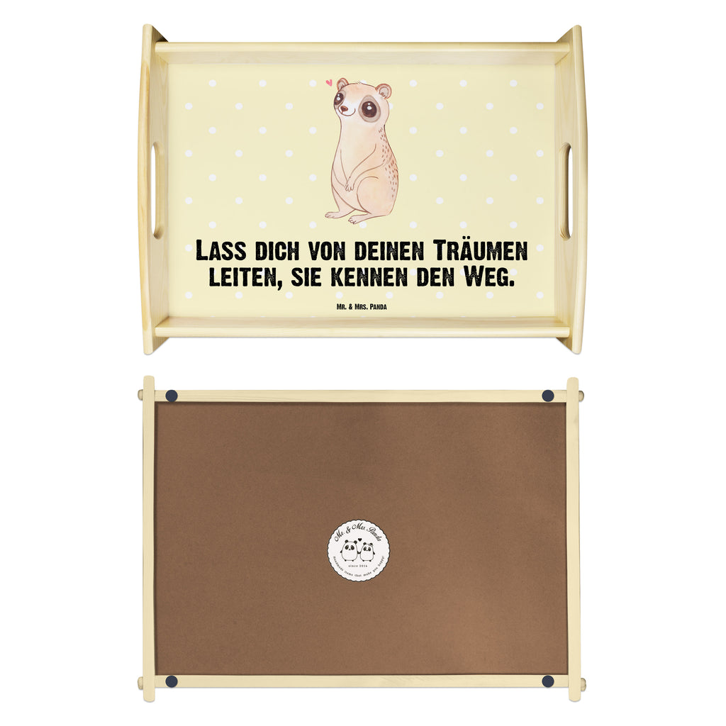 Serviertablett Plumplori Glücklich Tablett, Holztablett, Küchentablett, Dekotablett, Frühstückstablett, Tiermotive, Gute Laune, lustige Sprüche, Tiere, Plumplori, Niedlich, Glück