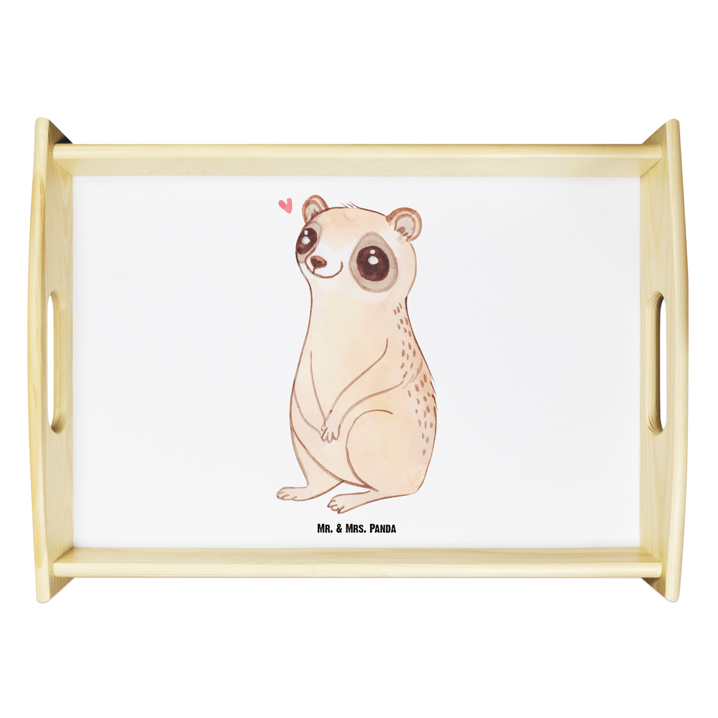 Serviertablett Plumplori Glücklich Tablett, Holztablett, Küchentablett, Dekotablett, Frühstückstablett, Tiermotive, Gute Laune, lustige Sprüche, Tiere, Plumplori, Niedlich, Glück