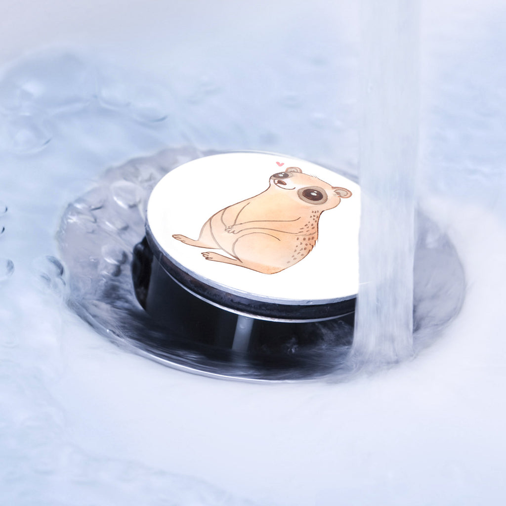Waschbecken Stöpsel Plumplori Glücklich Abflussstöpsel, Stöpsel, Waschbecken, Ablaufgarnitur, Waschbecken Stopfen, Tiermotive, Gute Laune, lustige Sprüche, Tiere, Plumplori, Niedlich, Glück