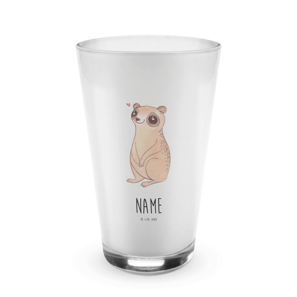 Personalisiertes Glas Plumplori Glücklich Bedrucktes Glas, Glas mit Namen, Namensglas, Glas personalisiert, Name, Bedrucken, Tiermotive, Gute Laune, lustige Sprüche, Tiere, Plumplori, Niedlich, Glück