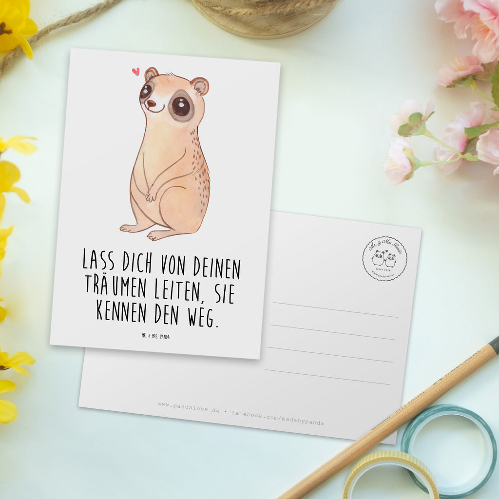 Postkarte Plumplori Glücklich Geschenkkarte, Grußkarte, Karte, Einladung, Ansichtskarte, Geburtstagskarte, Einladungskarte, Dankeskarte, Tiermotive, Gute Laune, lustige Sprüche, Tiere, Plumplori, Niedlich, Glück