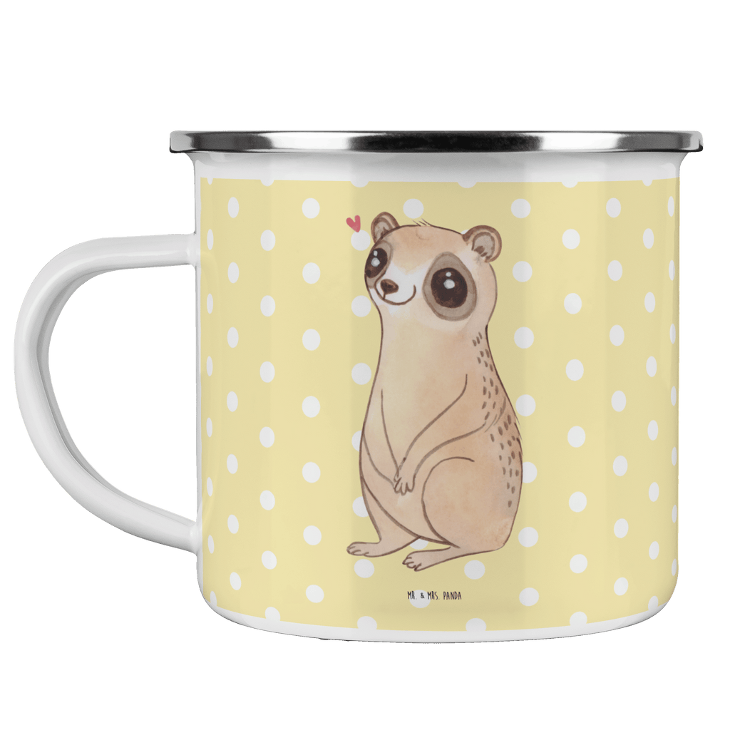 Camping Emaille Tasse Plumplori Glücklich Campingtasse, Trinkbecher, Metalltasse, Outdoor Tasse, Emaille Trinkbecher, Blechtasse Outdoor, Emaille Campingbecher, Edelstahl Trinkbecher, Metalltasse für Camping, Kaffee Blechtasse, Camping Tasse Metall, Tiermotive, Gute Laune, lustige Sprüche, Tiere, Plumplori, Niedlich, Glück