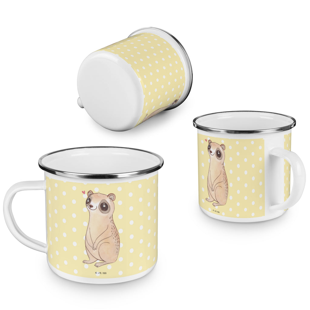 Camping Emaille Tasse Plumplori Glücklich Campingtasse, Trinkbecher, Metalltasse, Outdoor Tasse, Emaille Trinkbecher, Blechtasse Outdoor, Emaille Campingbecher, Edelstahl Trinkbecher, Metalltasse für Camping, Kaffee Blechtasse, Camping Tasse Metall, Tiermotive, Gute Laune, lustige Sprüche, Tiere, Plumplori, Niedlich, Glück