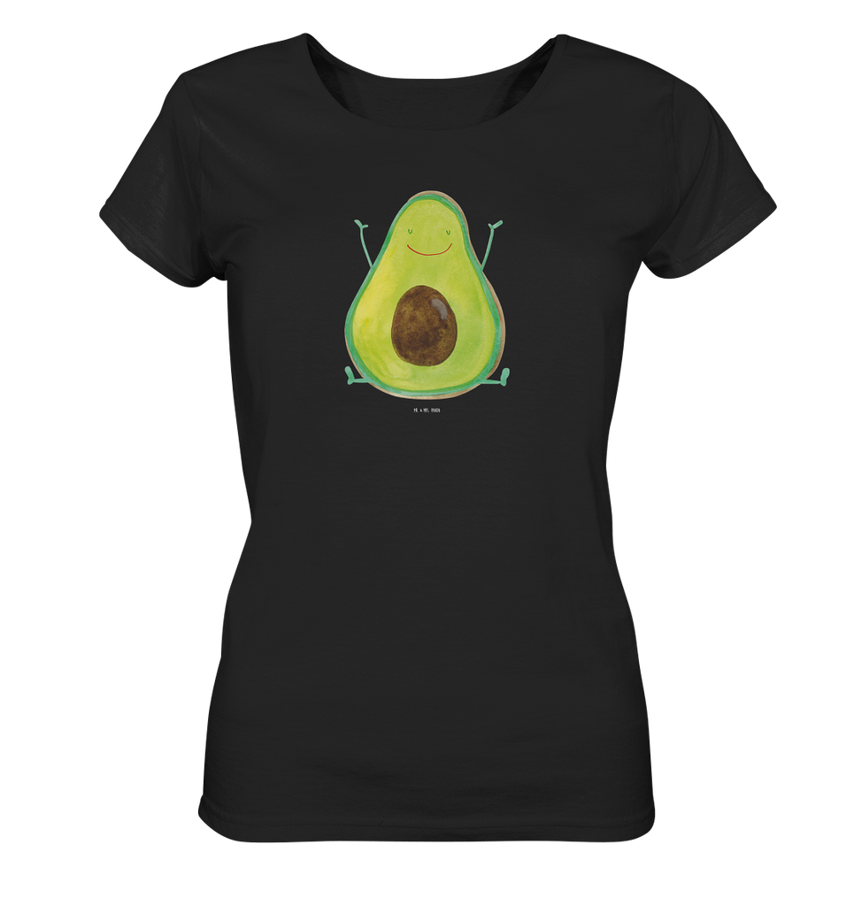Shirt Damen Avocado Happy T-Shirt, Shirt, Tshirt, Lustiges T-Shirt, T-Shirt mit Spruch, Party, Junggesellenabschied, Jubiläum, Geburstag, Herrn, Damen, Männer, Frauen, Schlafshirt, Nachthemd, Sprüche, Avocado, Veggie, Vegan, Gesund, Chaos