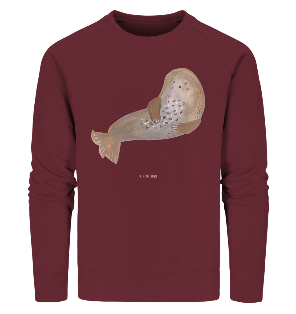 Organic Pullover Robbe lachend Pullover, Pullover Männer, Pullover Frauen, Sweatshirt, Sweatshirt Männer, Sweatshirt Frauen, Unisex, Tiermotive, Gute Laune, lustige Sprüche, Tiere, Robbe, Robben, Seehund, Strand, Meerestier, Ostsee, Nordsee