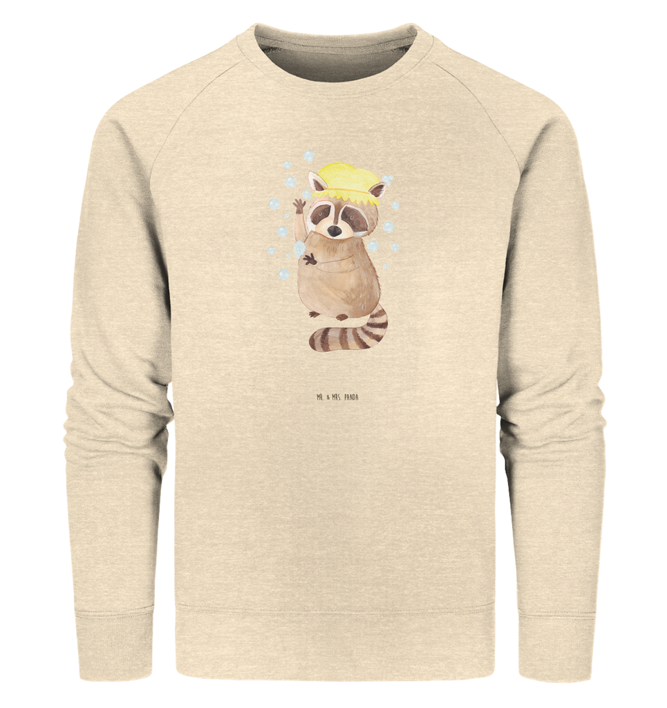 Organic Pullover Waschbär Pullover, Pullover Männer, Pullover Frauen, Sweatshirt, Sweatshirt Männer, Sweatshirt Frauen, Unisex, Tiermotive, Gute Laune, lustige Sprüche, Tiere, Waschbär, Tagträumen, Plan, Fröhlich, waschen, Seifenblasen