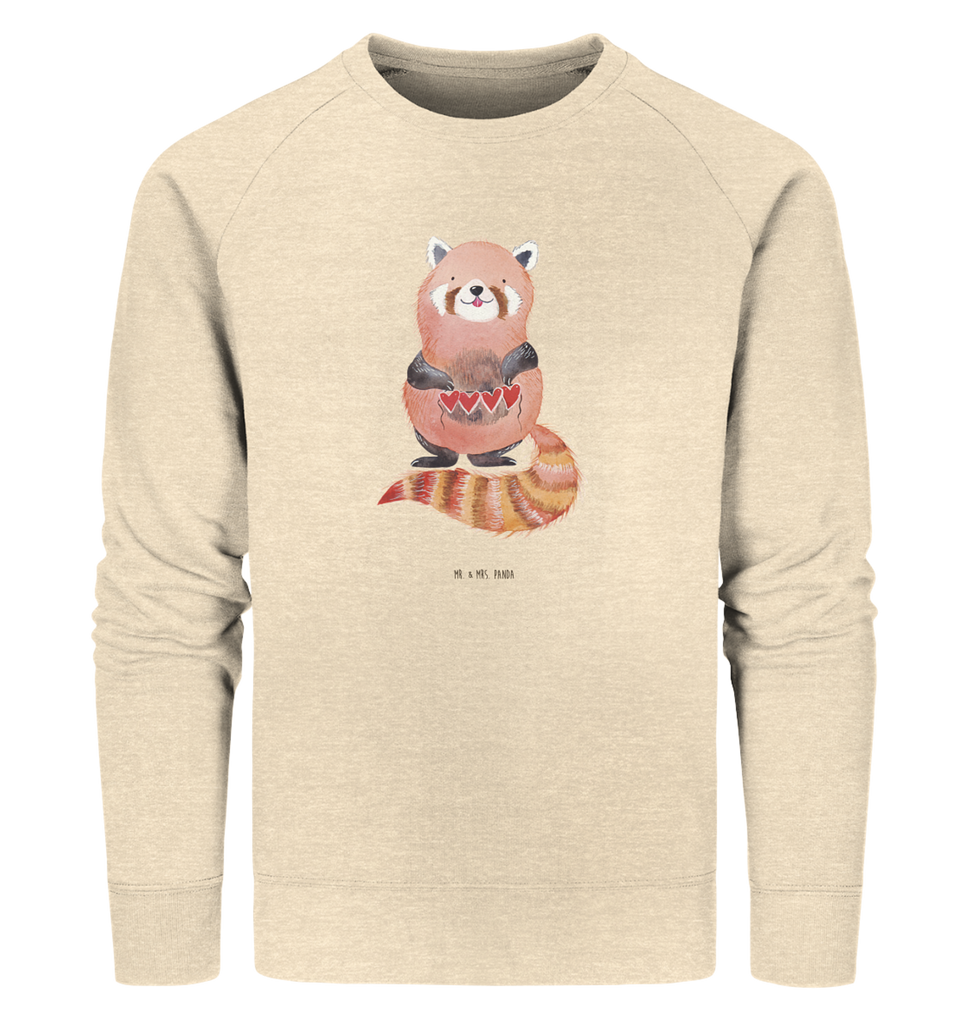Organic Pullover Roter Panda Pullover, Pullover Männer, Pullover Frauen, Sweatshirt, Sweatshirt Männer, Sweatshirt Frauen, Unisex, Tiermotive, Gute Laune, lustige Sprüche, Tiere, Panda, Liebe, Rot, Herz, Liebling, Lieblingsmensch