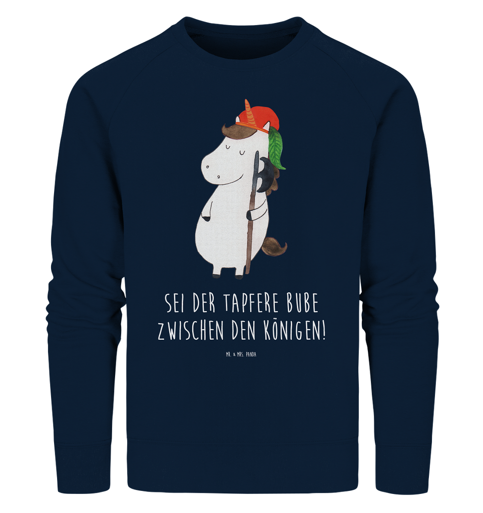 Organic Pullover Einhorn Bube Pullover, Pullover Männer, Pullover Frauen, Sweatshirt, Sweatshirt Männer, Sweatshirt Frauen, Unisex, Einhorn, Einhörner, Einhorn Deko, Pegasus, Unicorn, Bube, Mittelalter