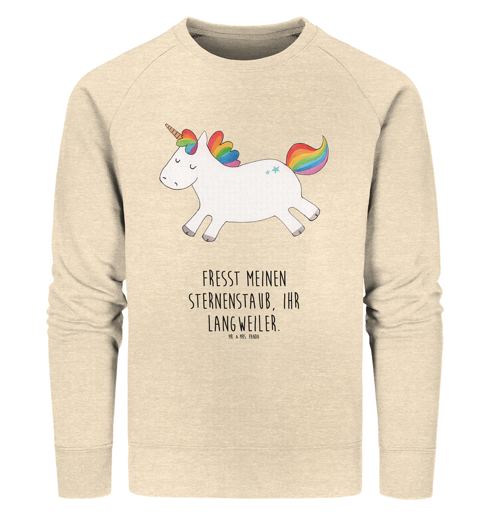 Organic Pullover Einhorn Happy Pullover, Pullover Männer, Pullover Frauen, Sweatshirt, Sweatshirt Männer, Sweatshirt Frauen, Unisex, Einhorn, Einhörner, Einhorn Deko, Pegasus, Unicorn, glücklich, fröhlich, Spaß, Freude, Lebensfreude, witzig, spannend, Lächeln, Lachen