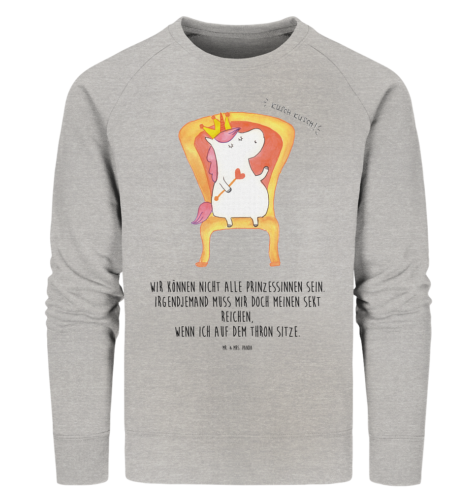 Organic Pullover Einhorn König Pullover, Pullover Männer, Pullover Frauen, Sweatshirt, Sweatshirt Männer, Sweatshirt Frauen, Unisex, Einhorn, Einhörner, Einhorn Deko, Pegasus, Unicorn, König, Präsident, Bundeskanzler, Herrscher, Kaiser, Prinzessin, Krone