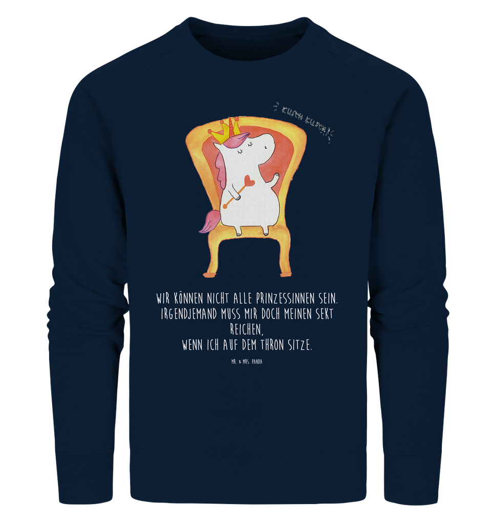 Organic Pullover Einhorn König Pullover, Pullover Männer, Pullover Frauen, Sweatshirt, Sweatshirt Männer, Sweatshirt Frauen, Unisex, Einhorn, Einhörner, Einhorn Deko, Pegasus, Unicorn, König, Präsident, Bundeskanzler, Herrscher, Kaiser, Prinzessin, Krone