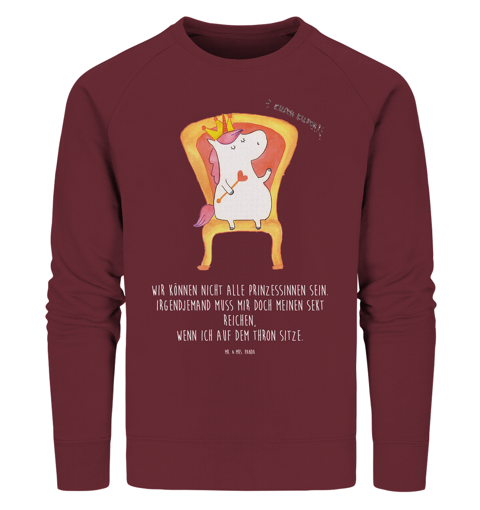 Organic Pullover Einhorn König Pullover, Pullover Männer, Pullover Frauen, Sweatshirt, Sweatshirt Männer, Sweatshirt Frauen, Unisex, Einhorn, Einhörner, Einhorn Deko, Pegasus, Unicorn, König, Präsident, Bundeskanzler, Herrscher, Kaiser, Prinzessin, Krone