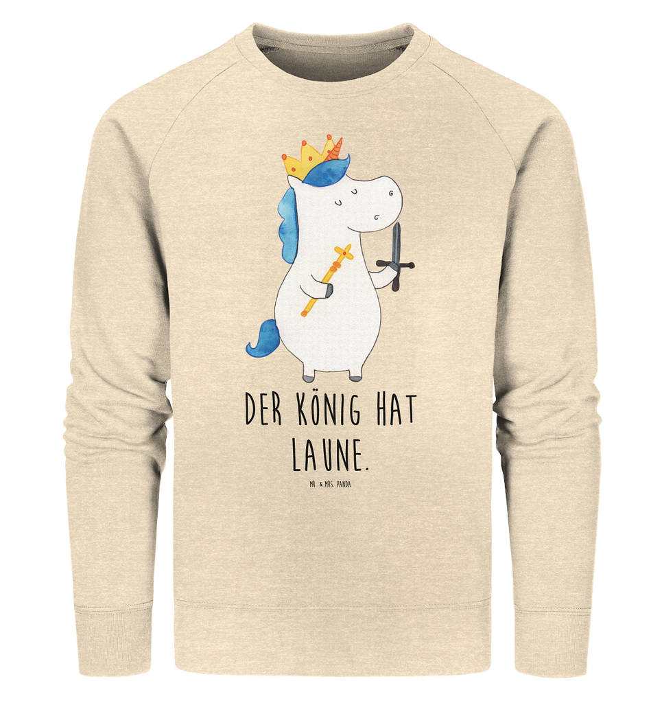 Organic Pullover Einhorn König mit Schwert Pullover, Pullover Männer, Pullover Frauen, Sweatshirt, Sweatshirt Männer, Sweatshirt Frauen, Unisex, Einhorn, Einhörner, Einhorn Deko, Pegasus, Unicorn, König, Ritter, Mittelalter