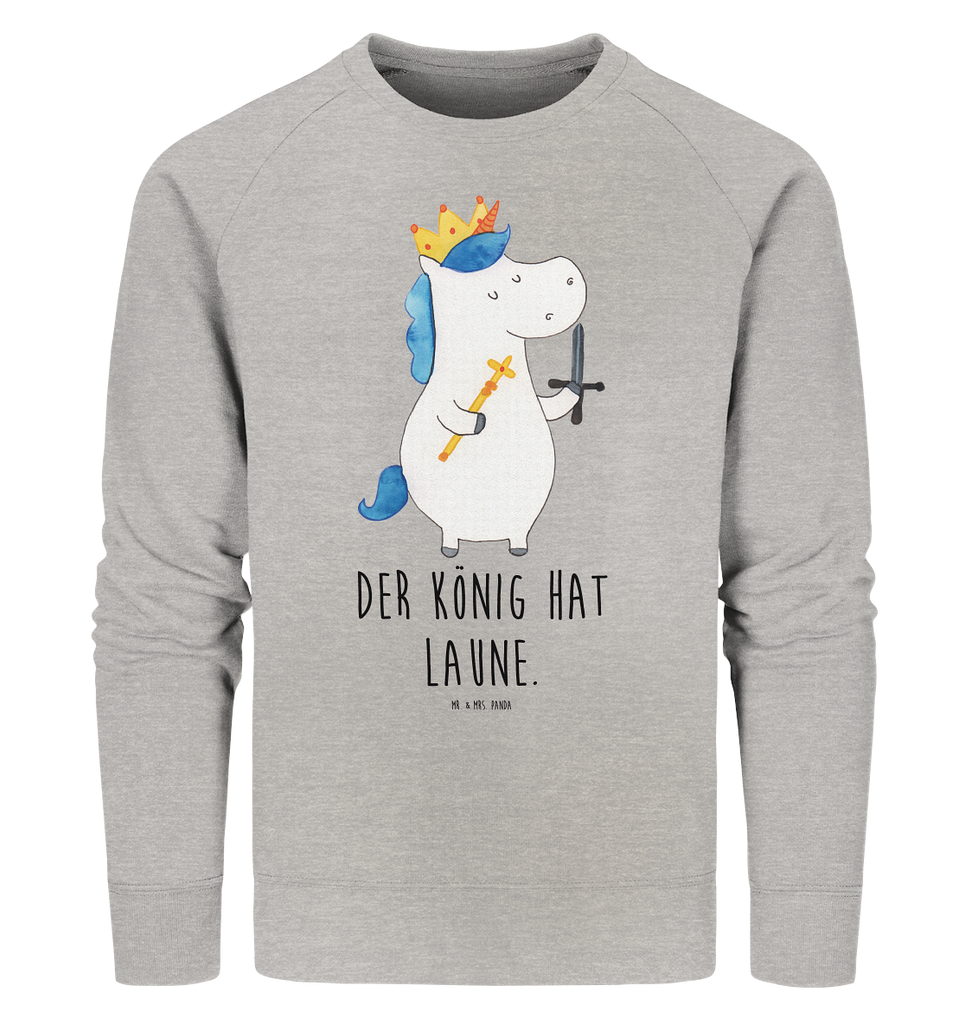 Organic Pullover Einhorn König mit Schwert Pullover, Pullover Männer, Pullover Frauen, Sweatshirt, Sweatshirt Männer, Sweatshirt Frauen, Unisex, Einhorn, Einhörner, Einhorn Deko, Pegasus, Unicorn, König, Ritter, Mittelalter