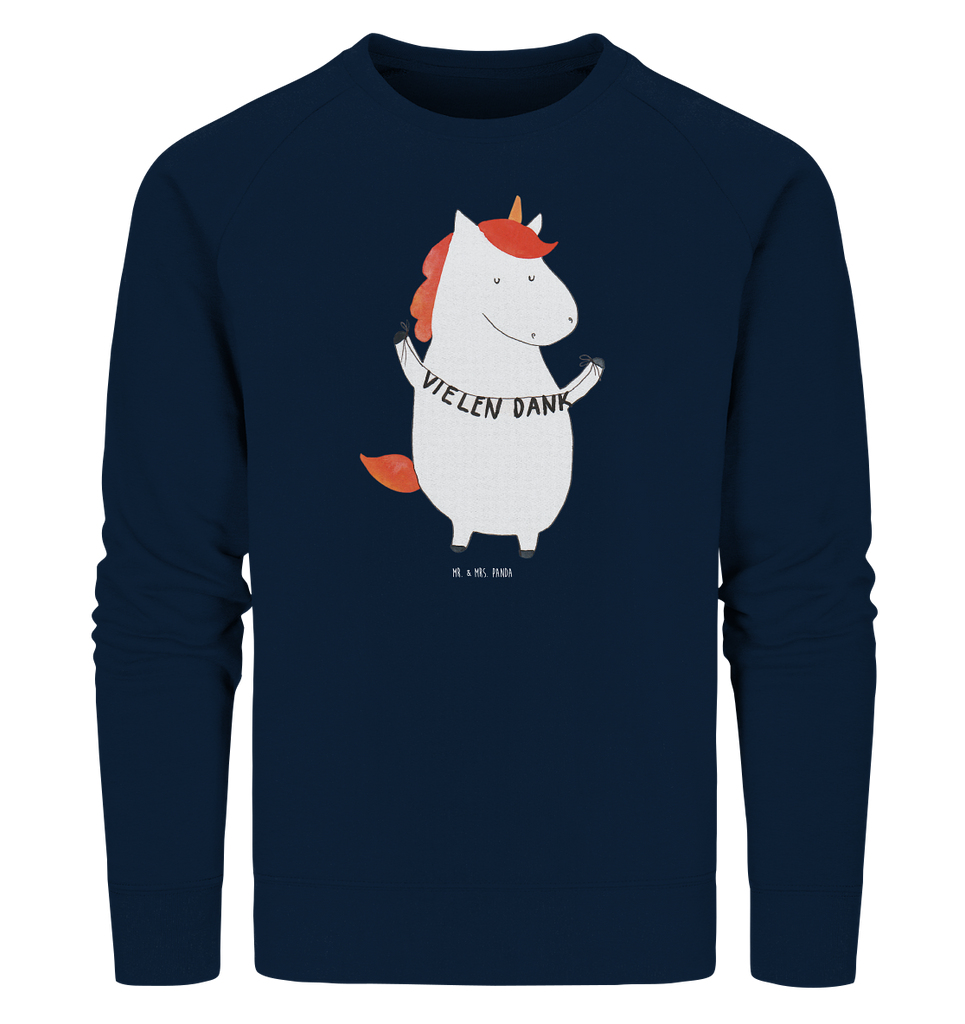 Organic Pullover Einhorn Vielen Dank Pullover, Pullover Männer, Pullover Frauen, Sweatshirt, Sweatshirt Männer, Sweatshirt Frauen, Unisex, Einhorn, Einhörner, Einhorn Deko, Pegasus, Unicorn, Danke, vielen Dank, Dankeschön, Danksagung