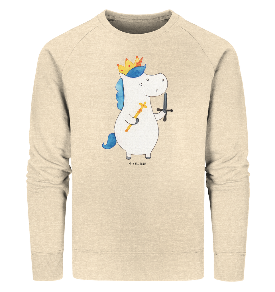Organic Pullover Einhorn König mit Schwert Pullover, Pullover Männer, Pullover Frauen, Sweatshirt, Sweatshirt Männer, Sweatshirt Frauen, Unisex, Einhorn, Einhörner, Einhorn Deko, Pegasus, Unicorn, König, Ritter, Mittelalter