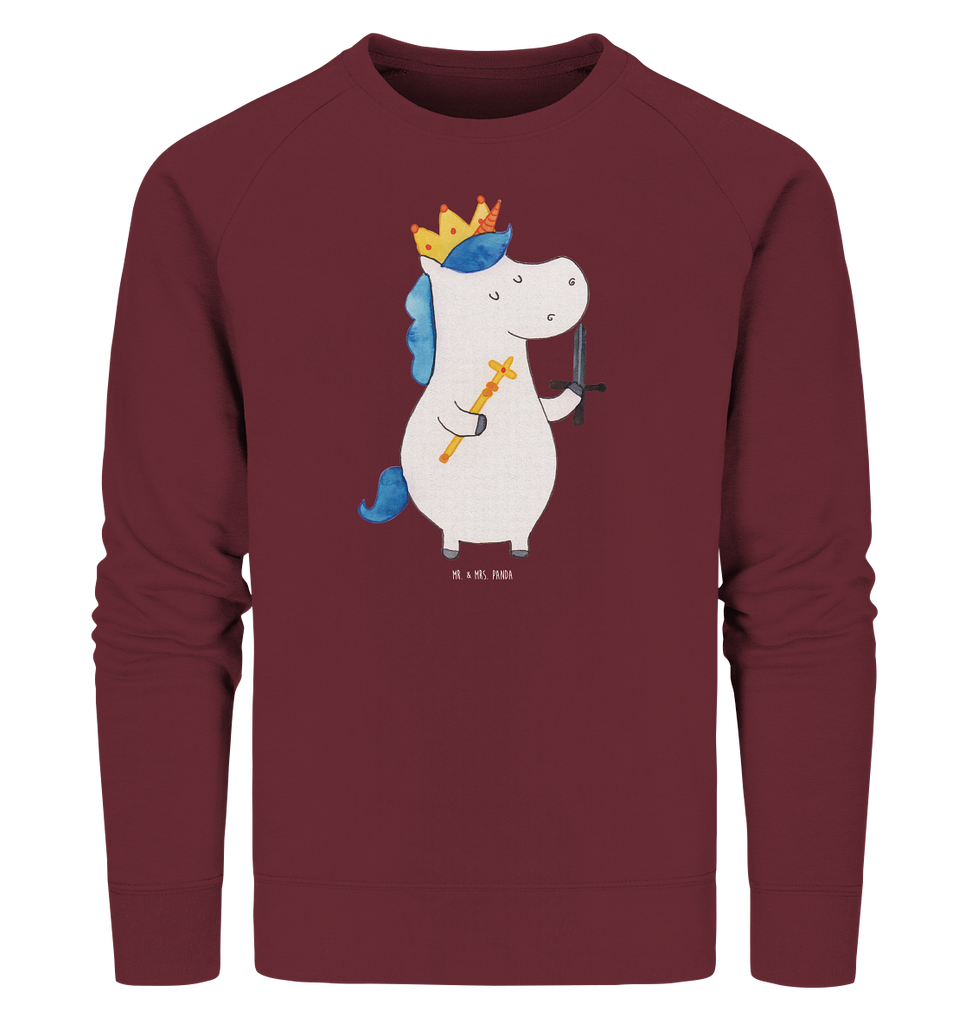 Organic Pullover Einhorn König mit Schwert Pullover, Pullover Männer, Pullover Frauen, Sweatshirt, Sweatshirt Männer, Sweatshirt Frauen, Unisex, Einhorn, Einhörner, Einhorn Deko, Pegasus, Unicorn, König, Ritter, Mittelalter